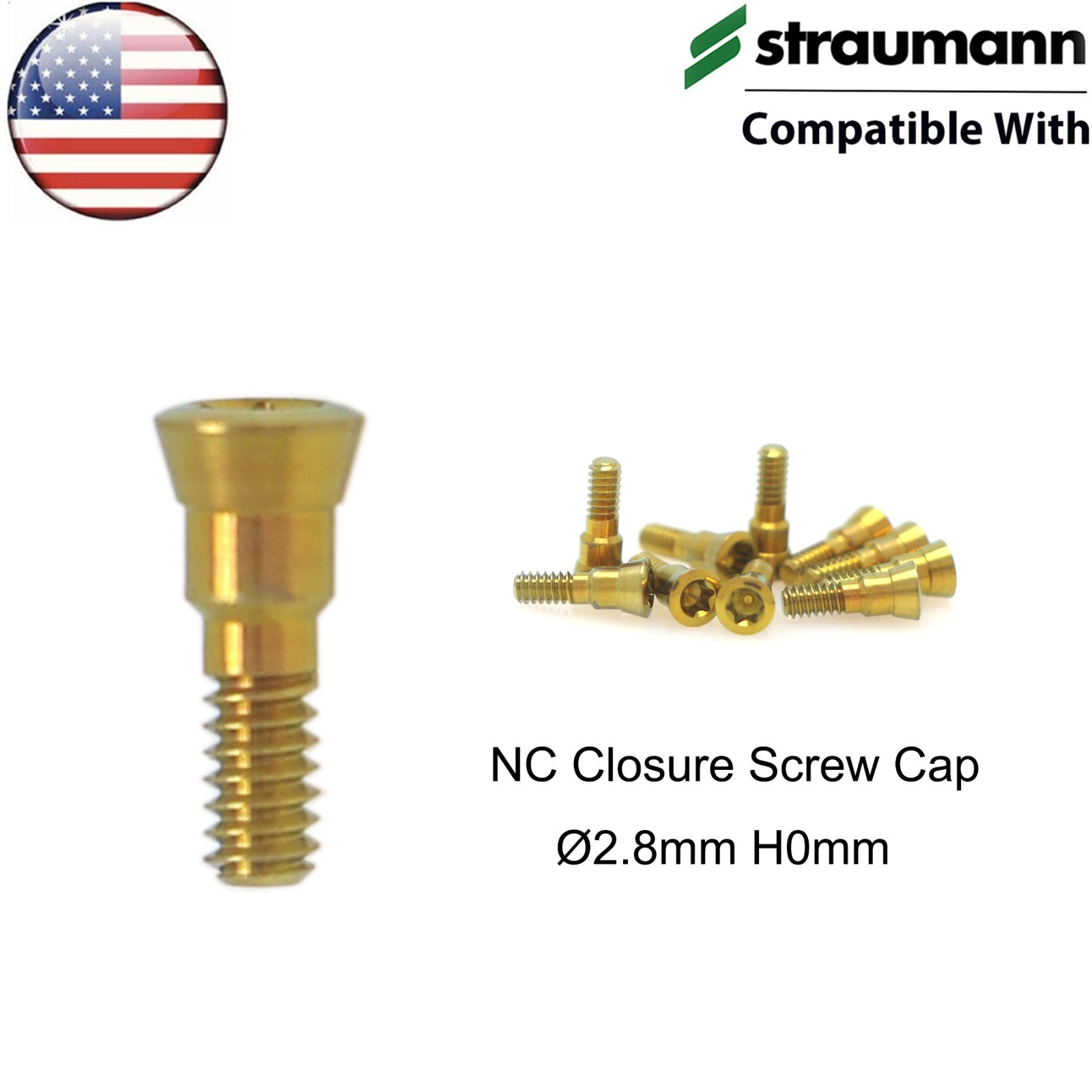 US Dental Healing Cap Screw Compatible with Straumann NC/RC CrossFit Implant Sys