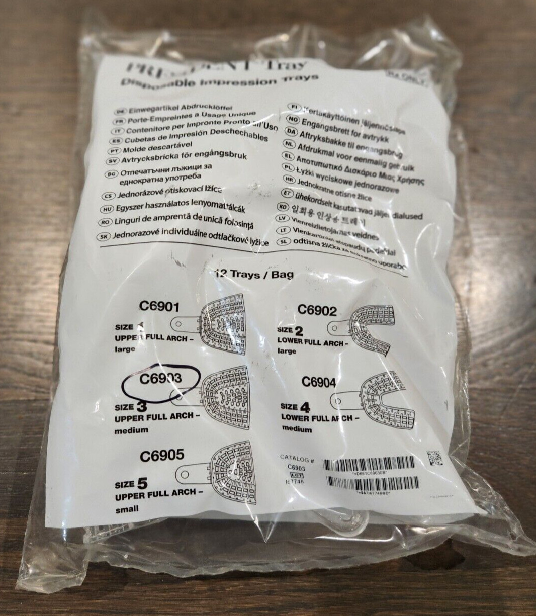 *12-Piece* Coltene President Impression Tray Size-3 Upper Full Arch-Large C6903