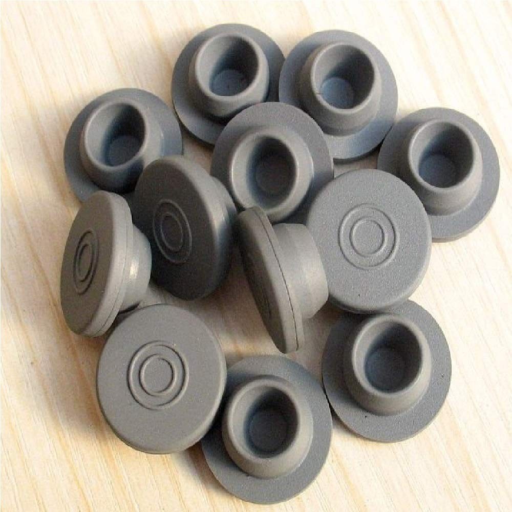 100 Mushroom Injection Ports, 13mm Rubber Stoppers, Fits 1/4″ Openings, Steri…