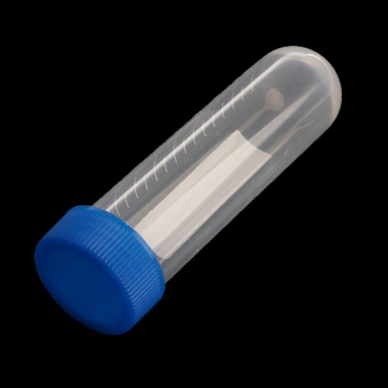5pcs 50ml plastic screw cap round bottom centrifuge test tubes with graduated