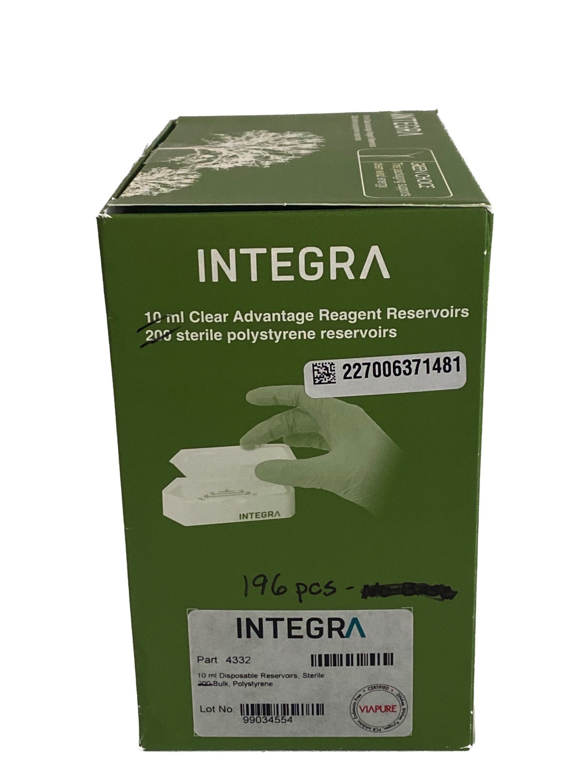 (196) INTEGRA Clear Advantage Automation Friendly Reagent Reservoir Liners 4332