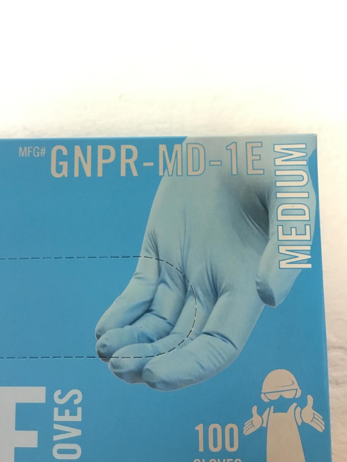 Safety Zone N2212 Nitrile Gloves M Blue Latex-Free 1000ct 10×100 – New