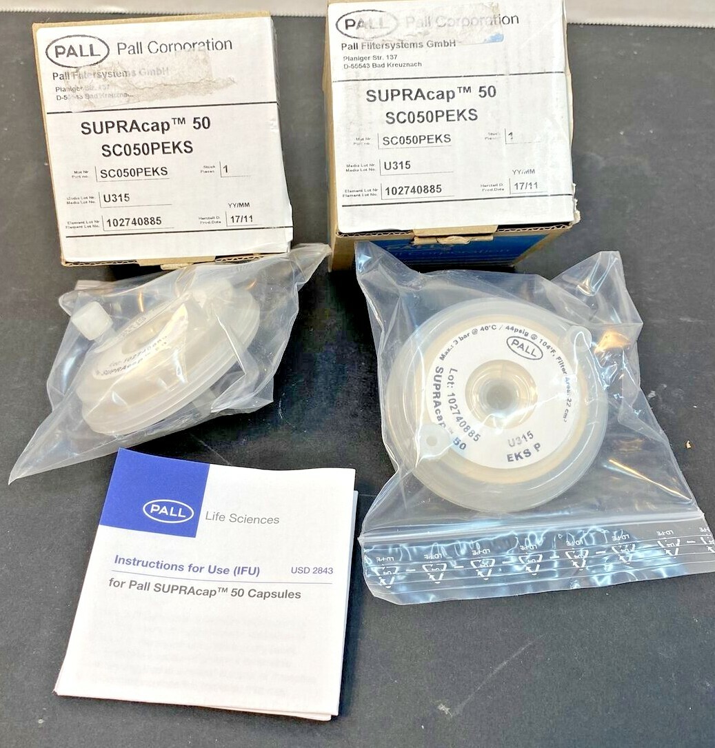 Pall Filter Capsule Supracap 50 Single Layer Total of 2 Filters