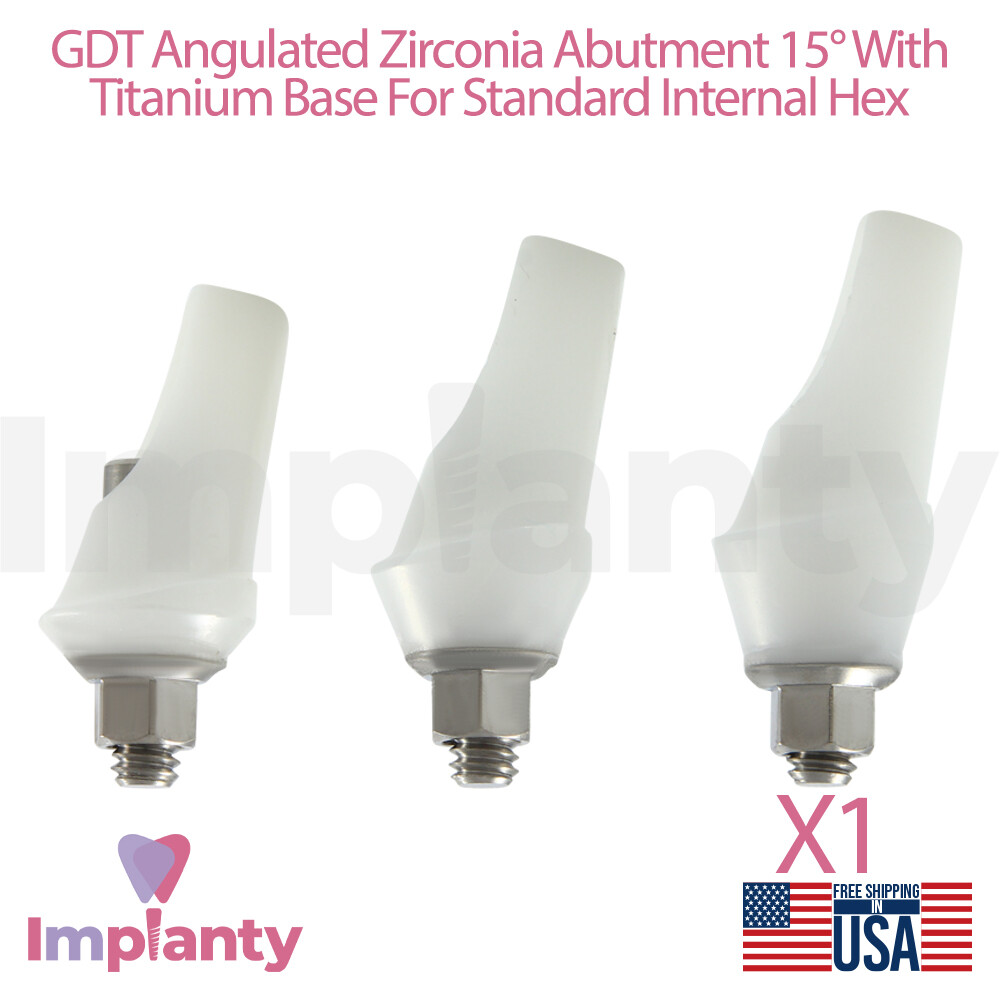GDT Angular 15° Anatomic Zirconia Prosthetic Dental Internal Hex Titanium Base