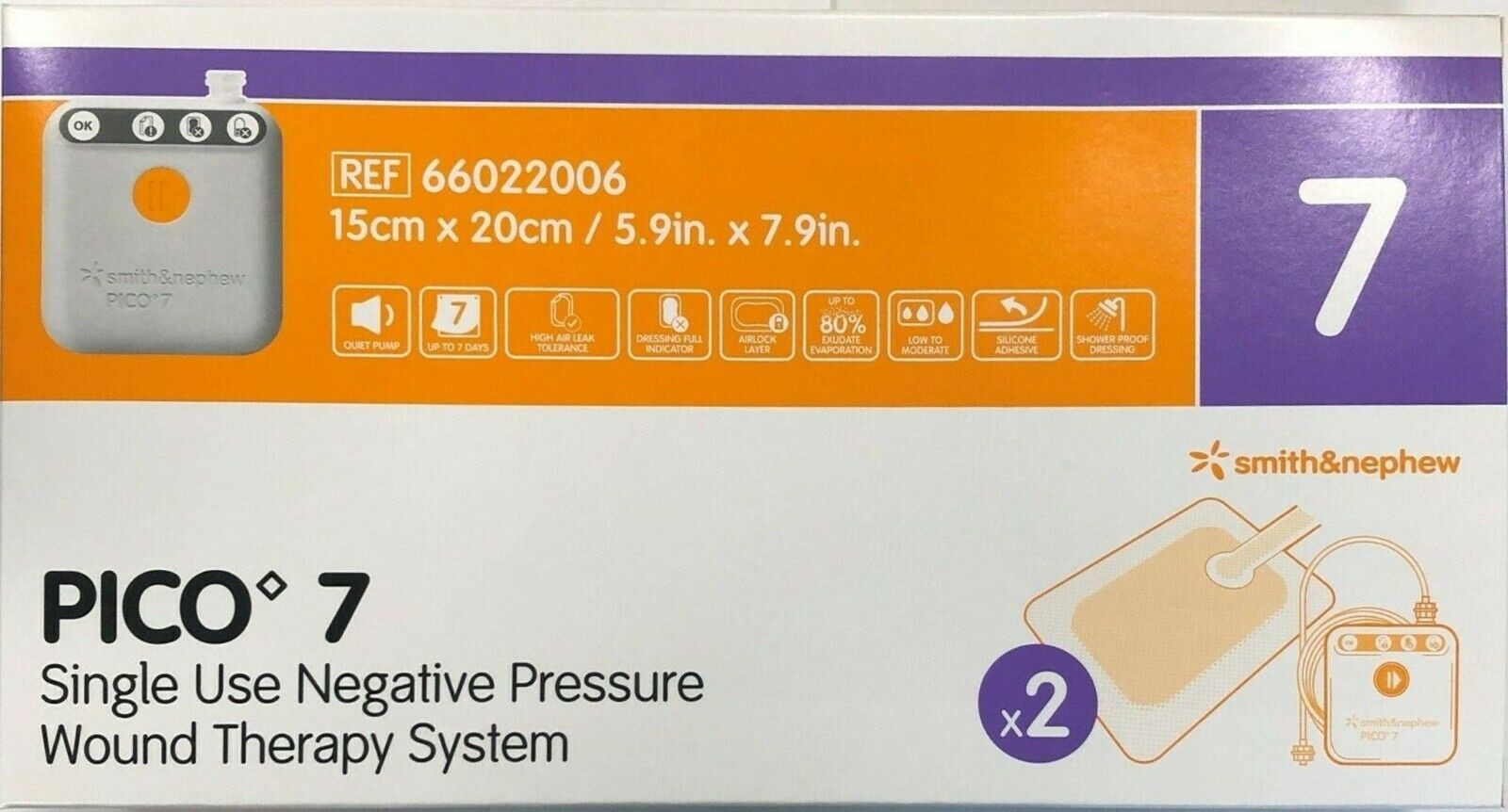 *1-Box* Smith & Nephew Pico 7 Therapy 5.9″ x 7.9″ System 66022006