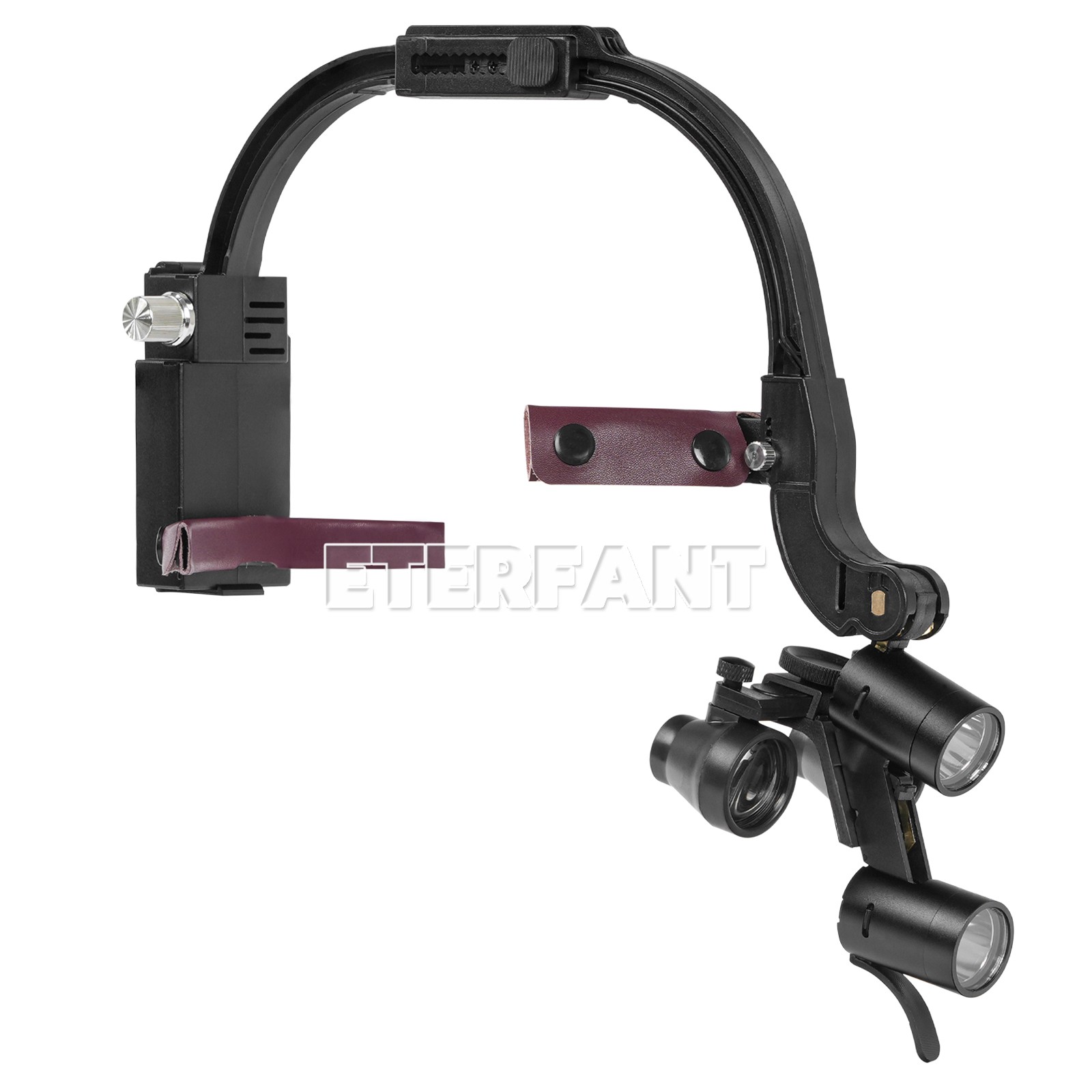 Dental 8W/9W 6 LED Shadowless Oral Lamp/3.5X Surgical Headband Binocular Loupes