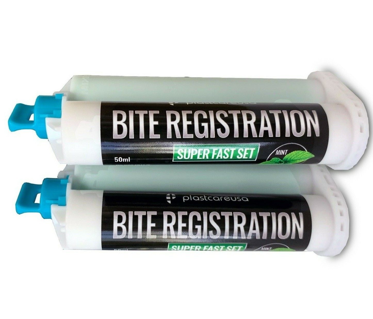 2 x Dental Bite Registration Material, Super Fast Set (50ml Cartridges) German
