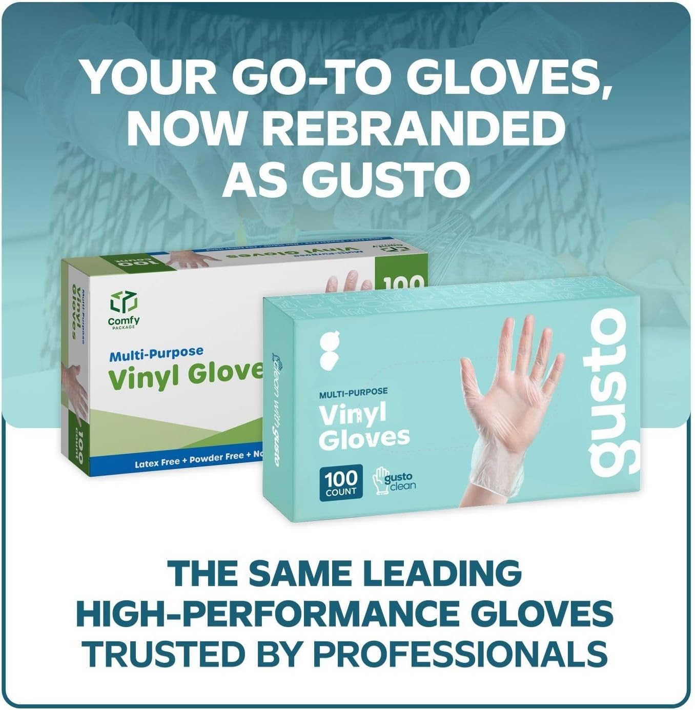 Ambidextrous Large Vinyl Gloves – Clear, Latex-Free, and Waterproof – 100 Count