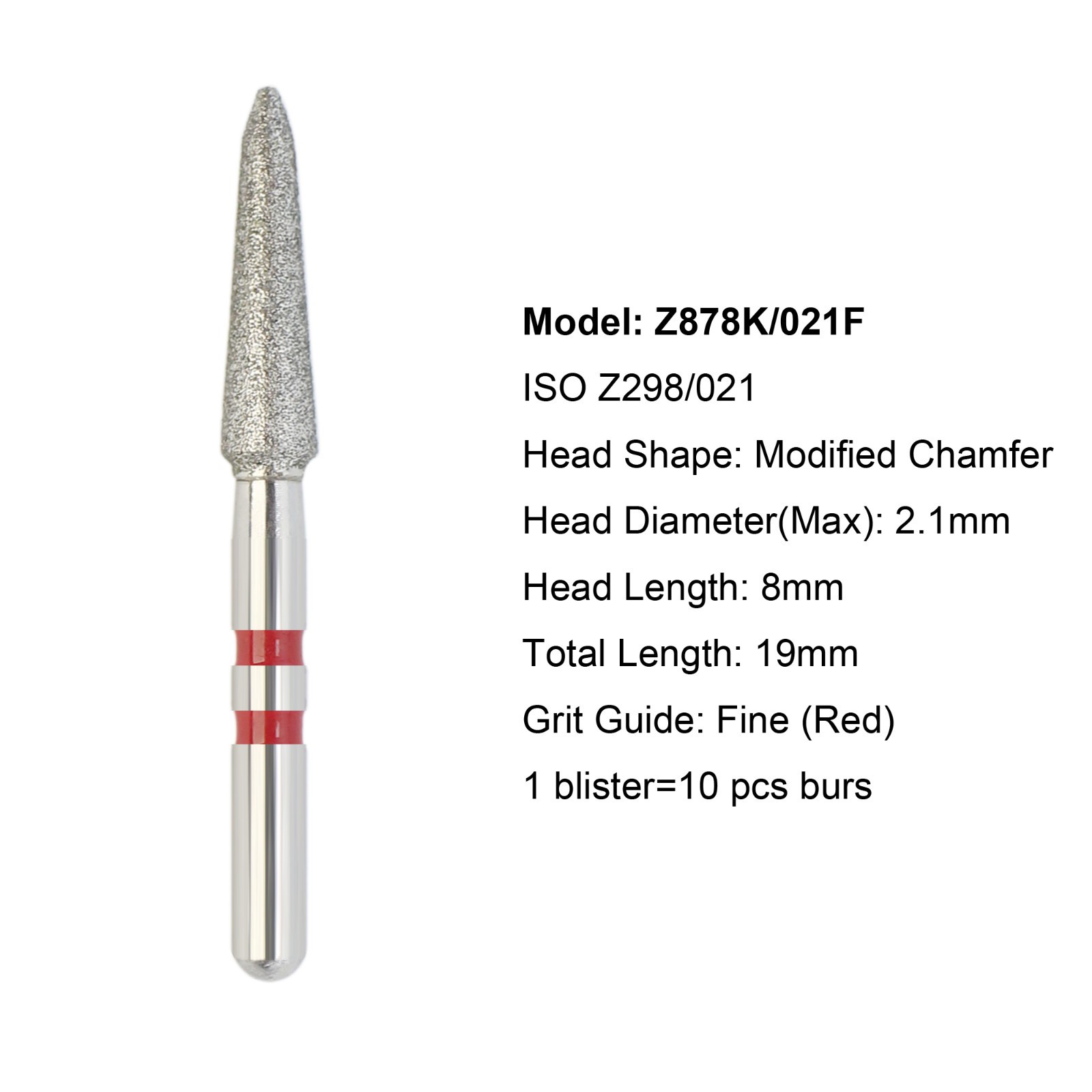 Dental Diamond Burs Zirconia Cutter FG Football Ball Round End Taper Cylinder