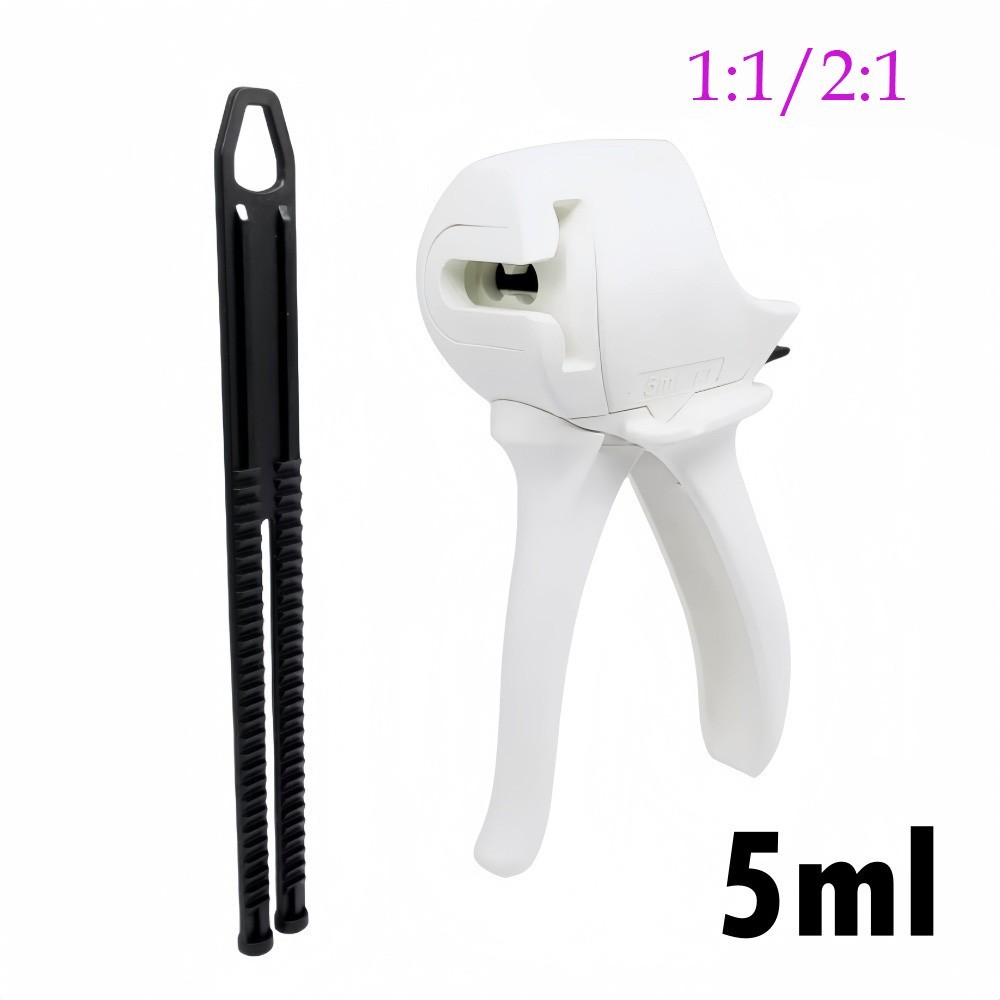 5ml Dental Impression Mixing Gun 1:1 Silicone Universal Dispensing Automix Gun