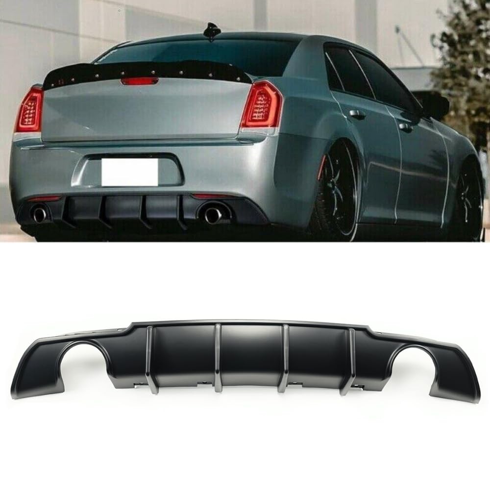 Rear Diffuser Lip 2015-2023 Chrysler 300 SRT Shark Fin Splitter Matte Black