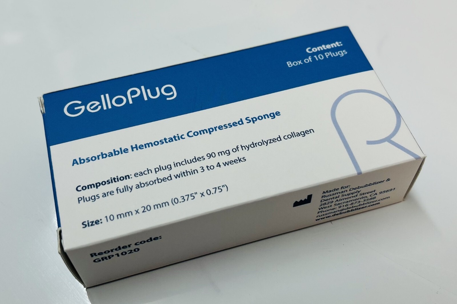 GelloPlug Absorbable Hemostatic Compressed Sponge