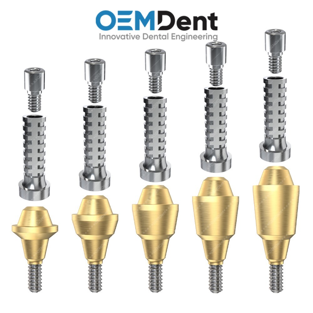 Dental Straight Multi Unit 1.6mm Titanium Set NP Nobel Active®Compatible Conical