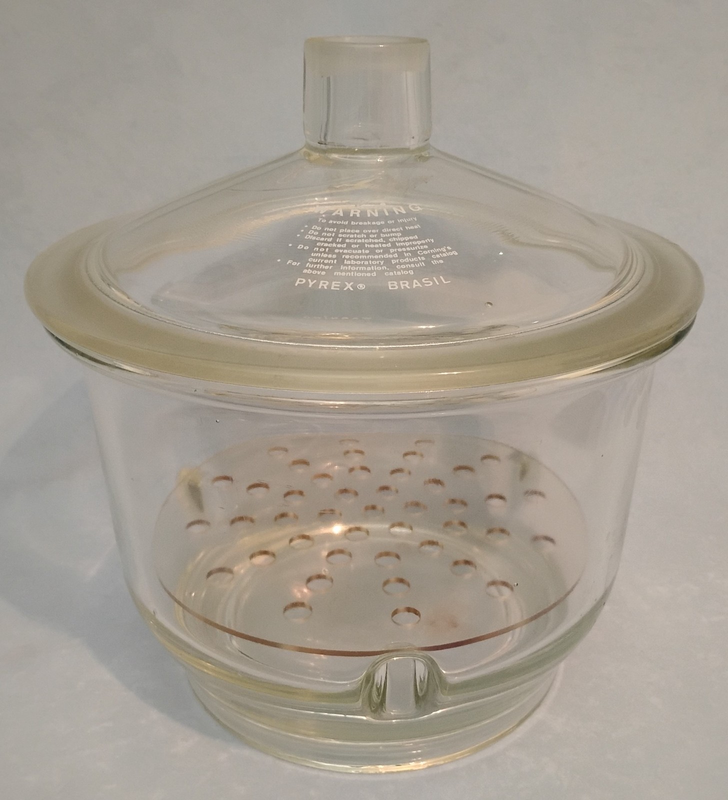 Corning PYREX Glass 10.5 L Large Vacuum Desiccator 11.5” Outside Diameter