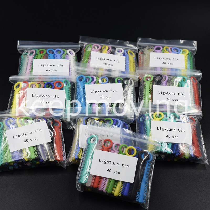 10×1040 Pcs Dental Elastic Orthodontic Ligature Ties Elastomeric Bands Mix-color