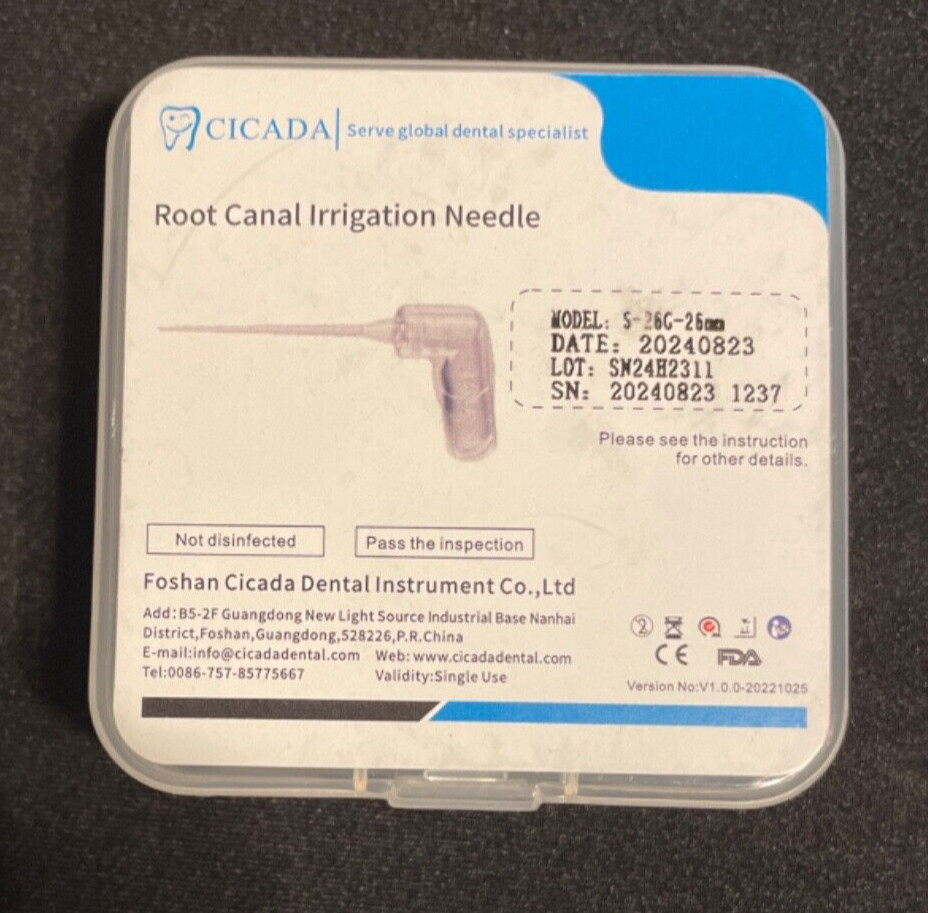 MAKE ME AN OFFER! Cicada Root Canal Irrigation Needles. Pack of 5.