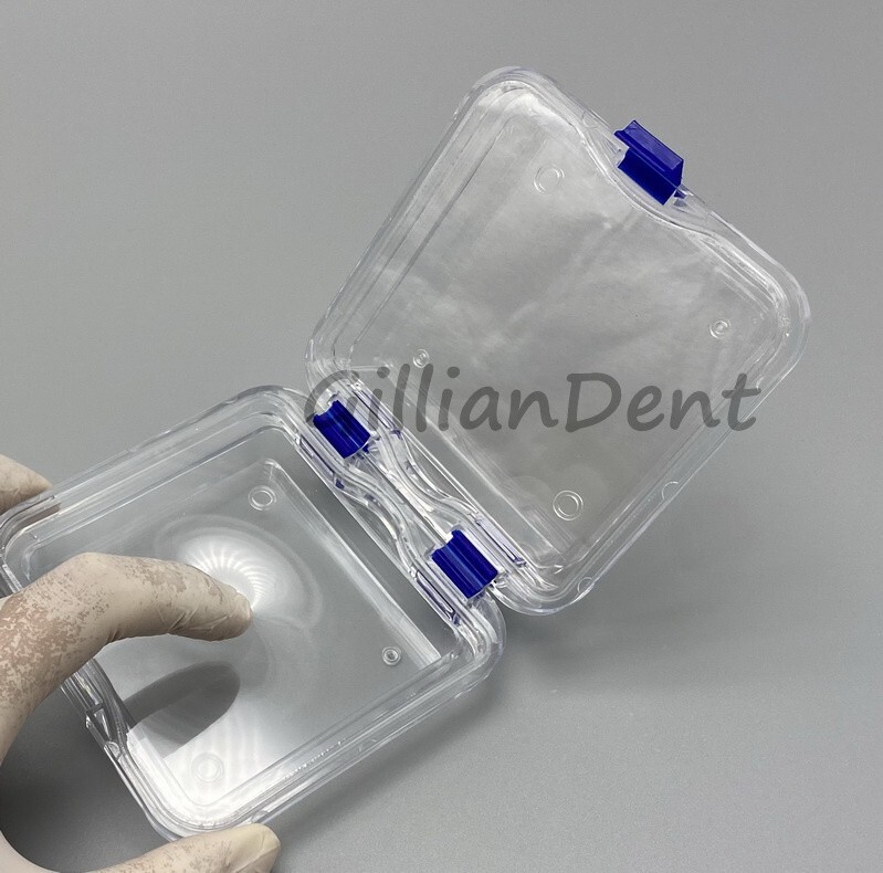 50 PCS Denture Cases Dental Veneers Hinged Display Jewelry Storage Box Membrane