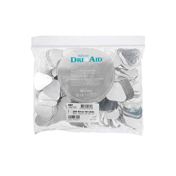 Silver Dri-Aid Small, Cotton Roll Substitute, 250/Pk