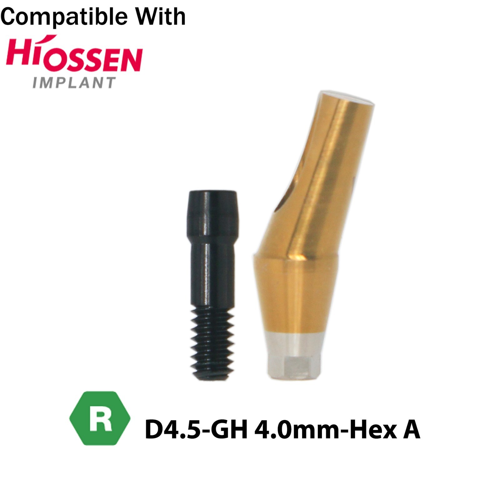Regular Anatomic 17° Angled Abutment Fits Hiossen Osstem TS Ø4.5/5.0mm Platform