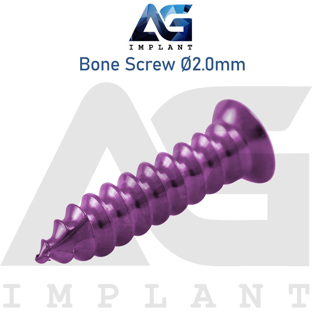 20 Titanium Screw Ø2.0mm Guided Regeneration GBR Dental Membrane Fix System