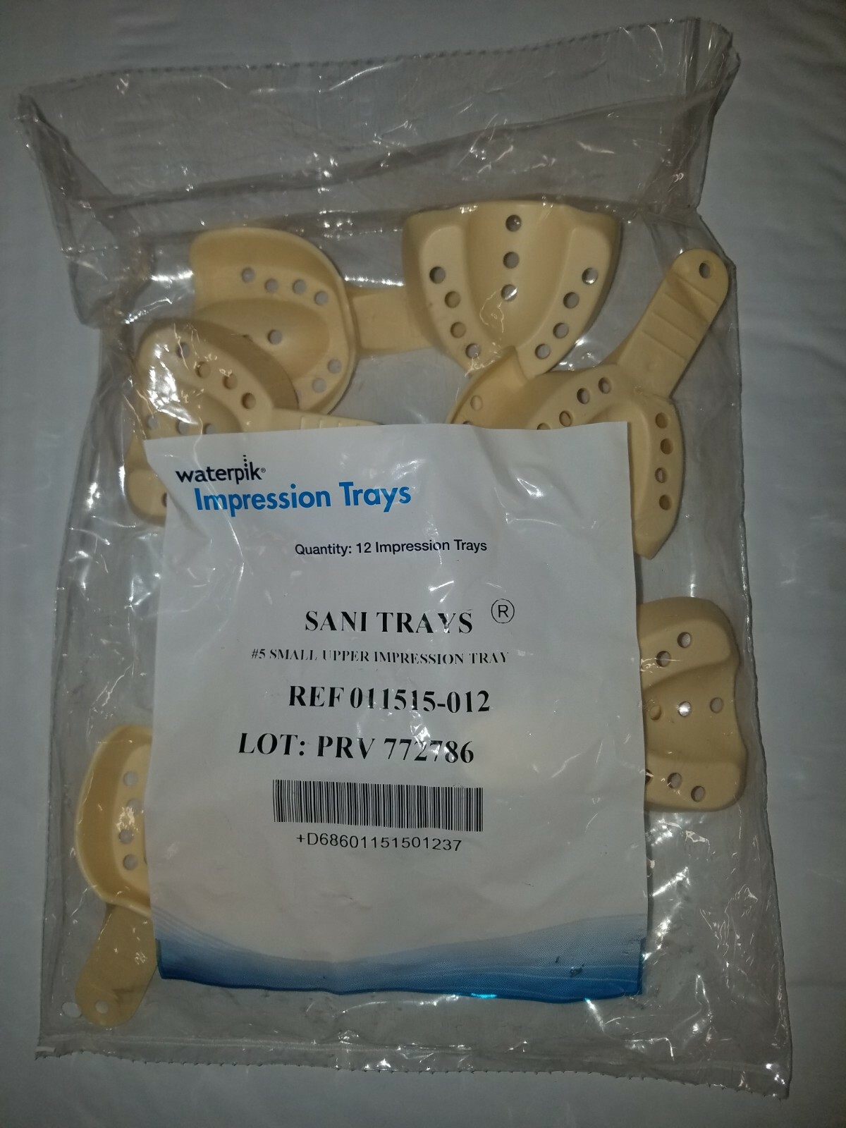 *5-Packs* WaterPik #5 Small Upper 12 Impression Sani Trays 011515-012