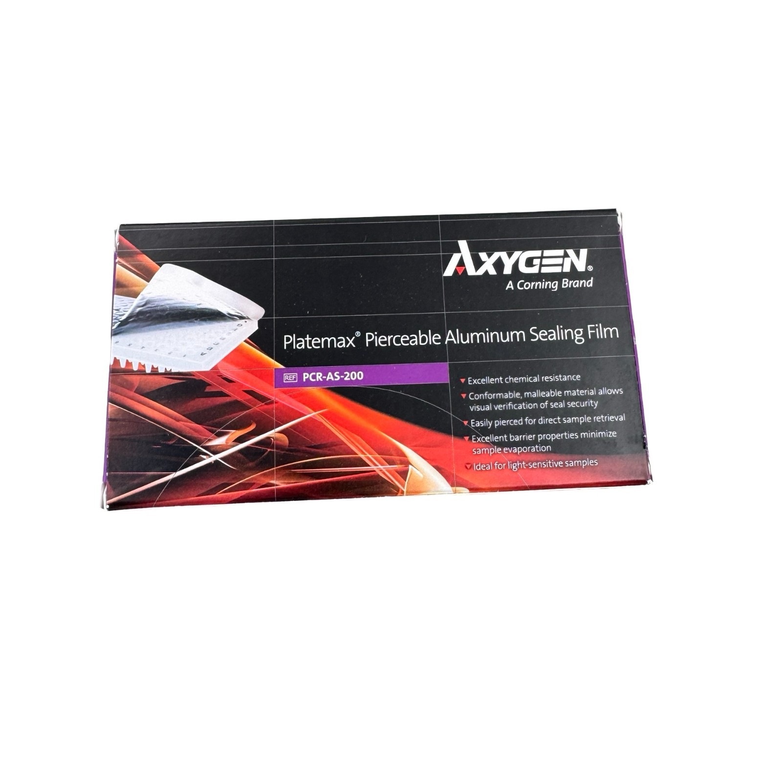 Axygen PCR-AS-200 Platemax Pierceable Aluminum Sealing Film 100 sealing films