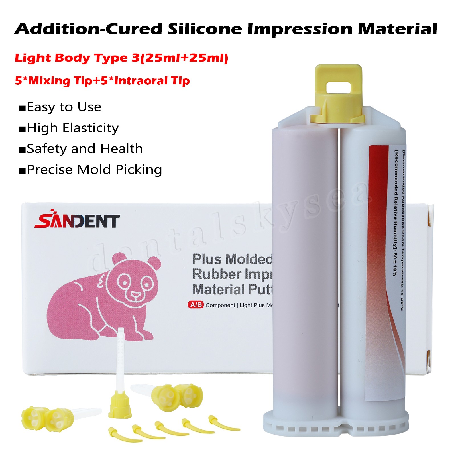 Dental Elastomeric Impression Putty Soft Silicone Material SANDENT USA