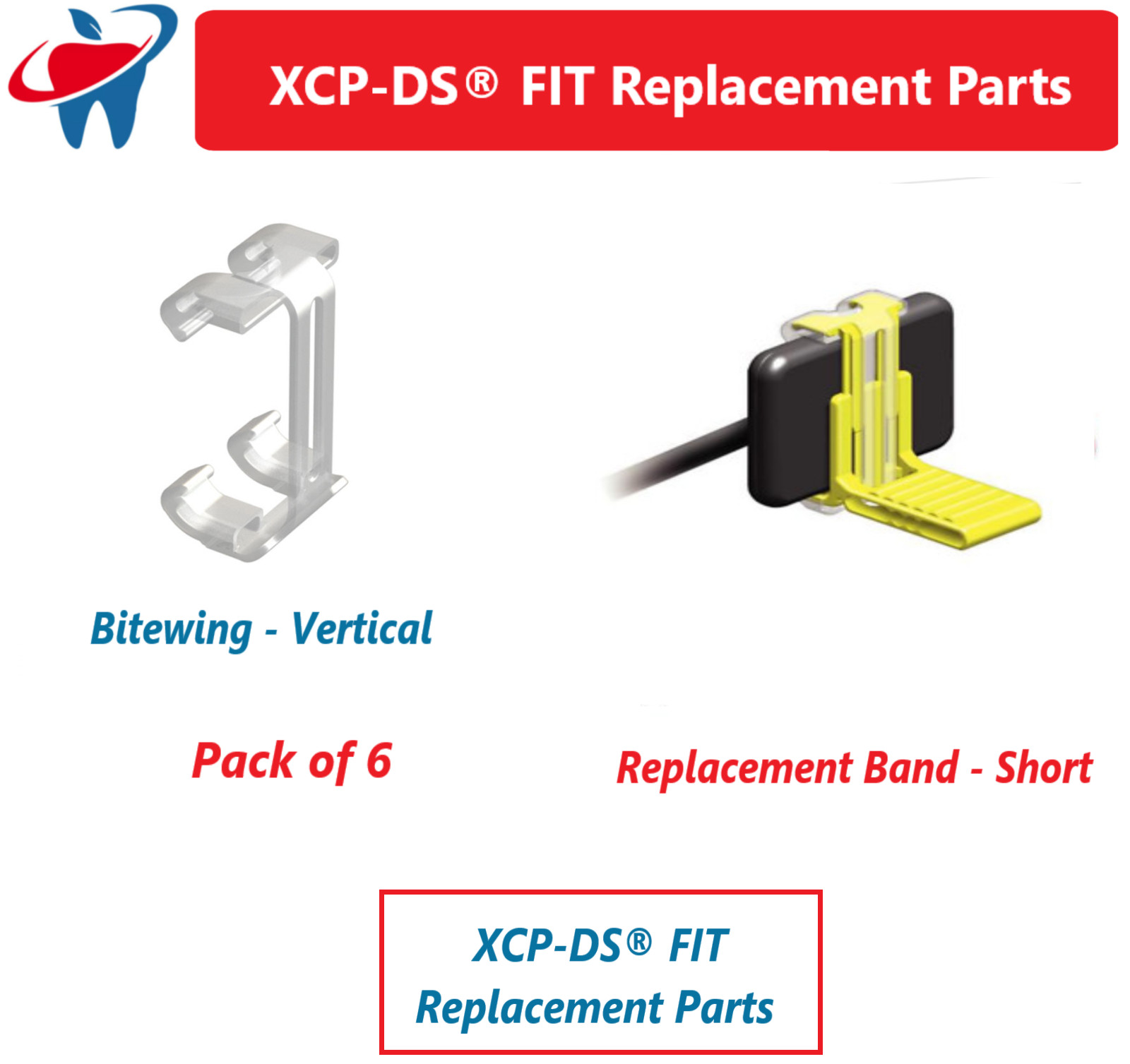 XCP-DS Fit Rinn Band Sensor Holder Silicone Replacement Bands Short Long Mix 6Pk