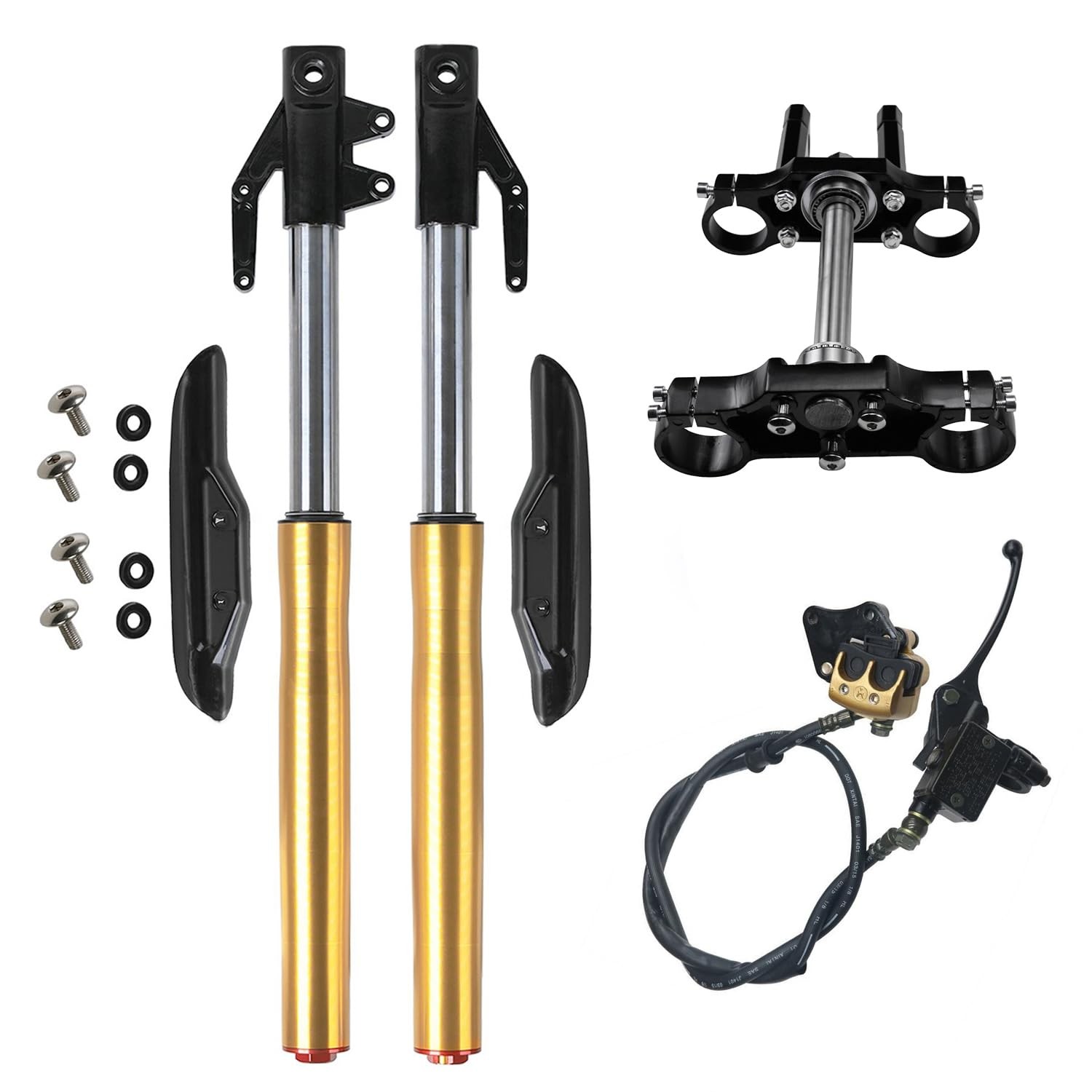 45/48mm 630mm Front Forks & Triple Tree Clamp Set w/ Brake 110/125cc Dirt Bike