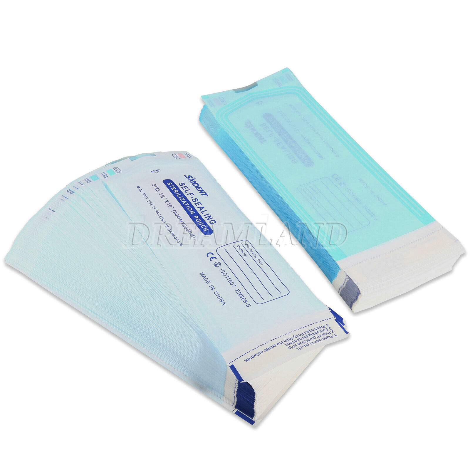 200pcs/Box 3.5″x 10 “Self Sterilization Pouches Pouch Autoclave Sterilizer Bags
