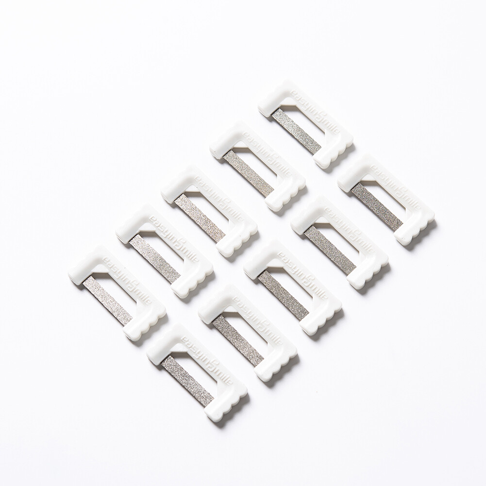 10pc Dental Interproximal reduction strips orthodontic IPR strips 0.1MM serrated