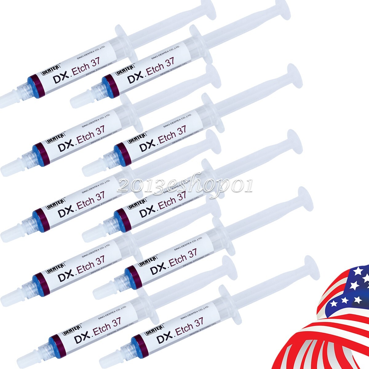 10X Dentex Dental Etching Gel 37% Acid Etchant Gel 5ml/syringe