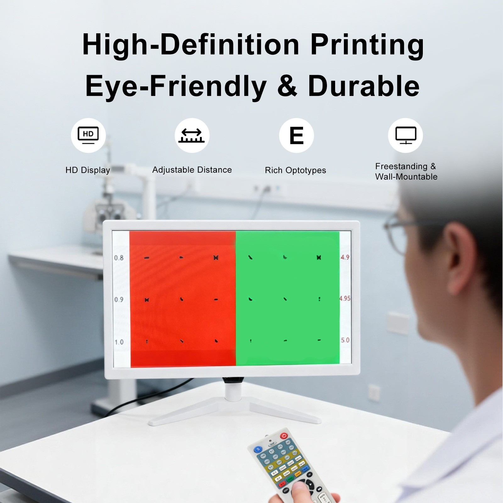 19 Inch Screen Ophthalmic LCD Visual Acuity Vision Chart Optical Testing Monitor