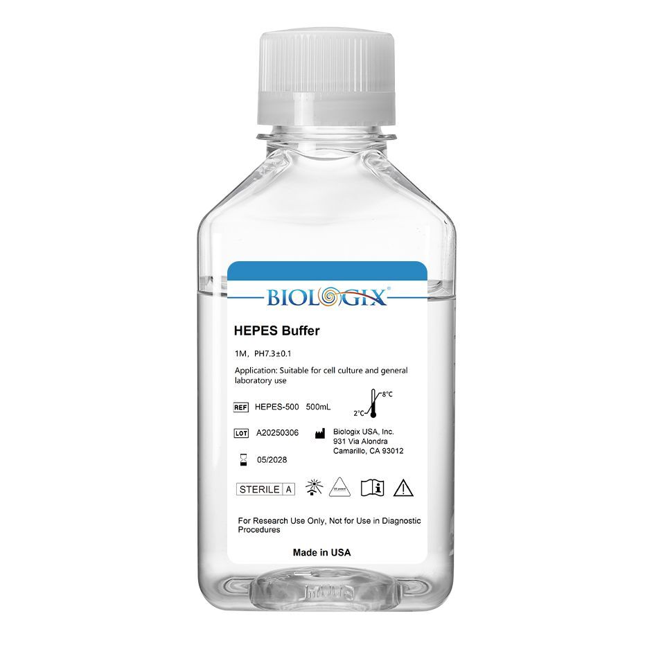 Biologix® HEPES Buffer, pH7.3, Sterile, 100mL/ Bottle, 20 Bottles/Case