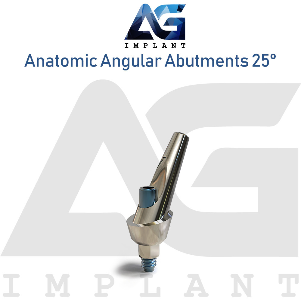 Anatomic Angular Abutment 25° Aesthetic Titanium Dental Int Hex 2.42mm