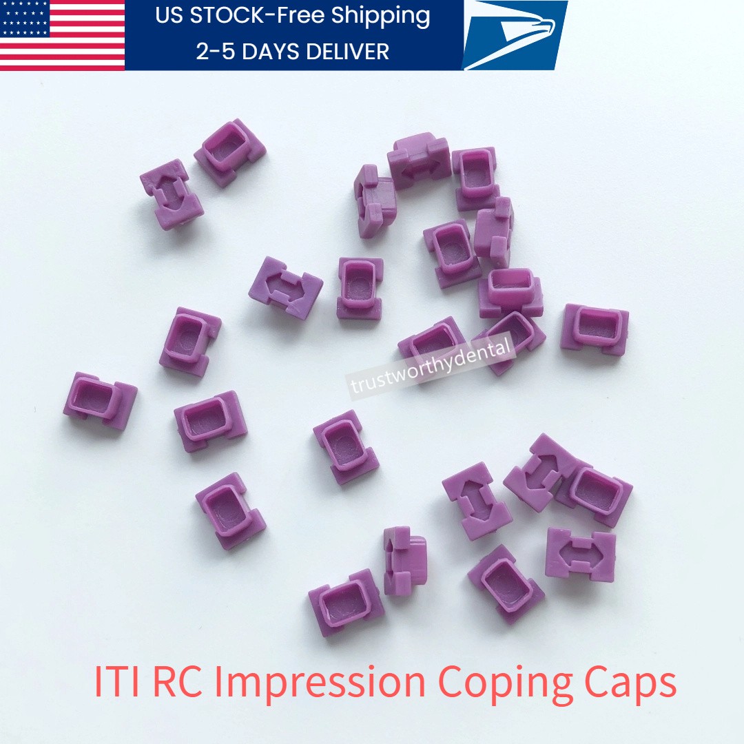 20Pcs Dental ITI NC lmpression Coping Caps Closed Tray Plastic Caps Transfer USA