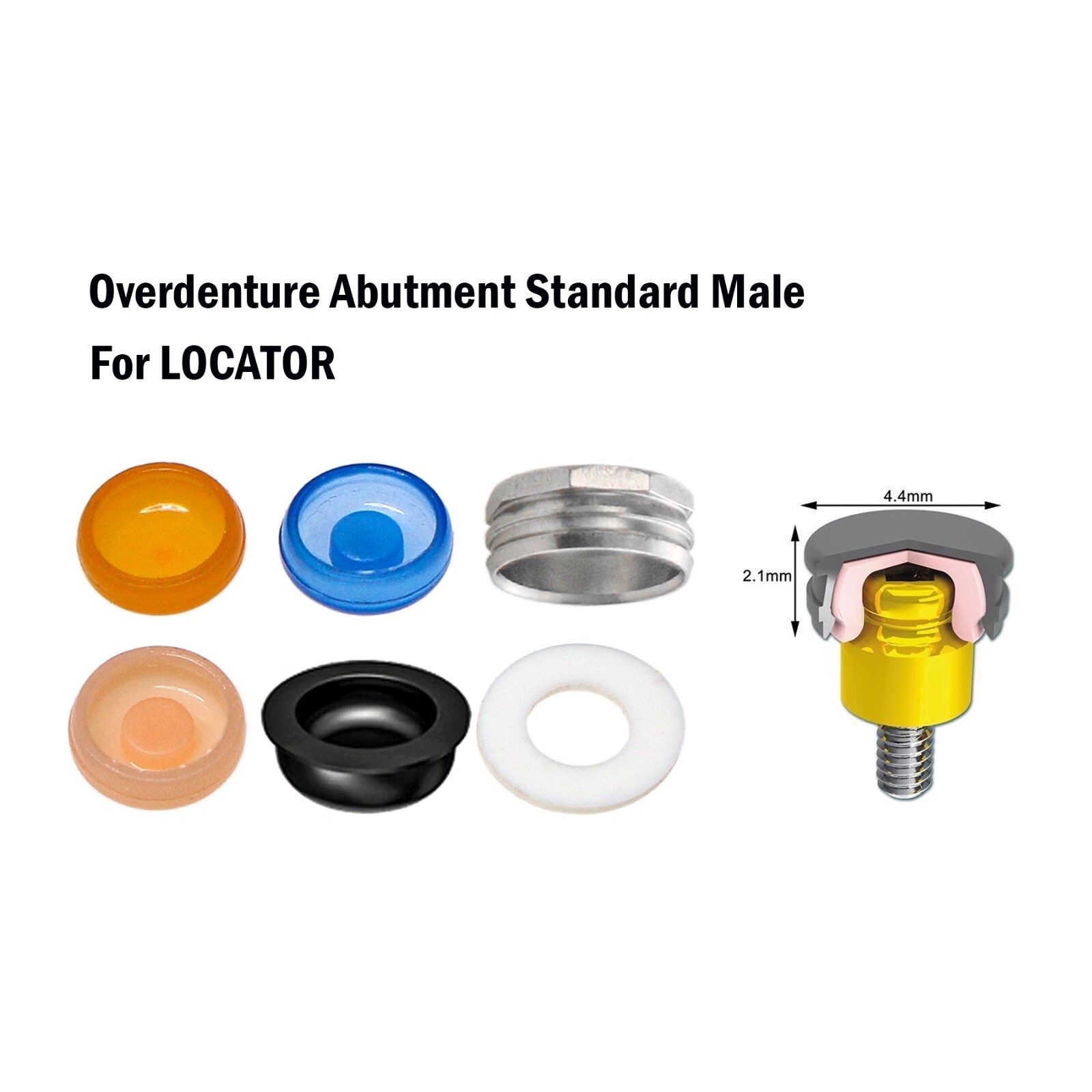 Dental Locator Abutment Male Processing Tool fit Zimmer/BEGO/MIS/Cortex/Adin