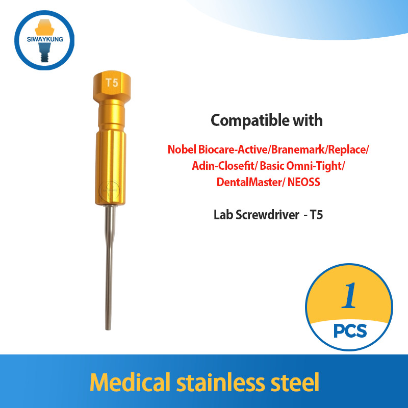 Dental Tool Lab Screwdriver T5 fit to Nobel Biocare/Adin-Closefit