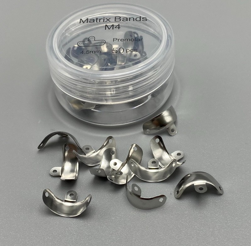 1 Box Dental Sectional Contoured System Matrix Bands M4 Metal Matrices Refill