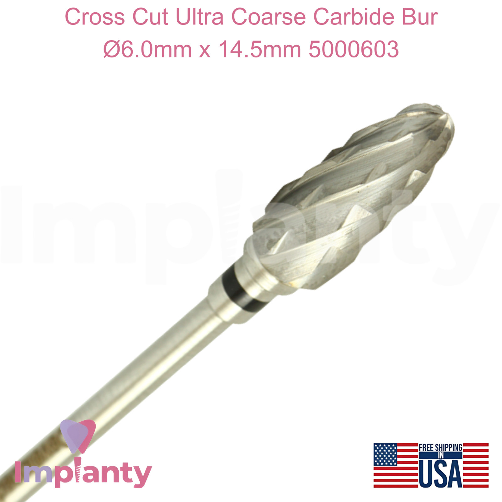 Cross Cut Ultra Coarse Carbide Dental Bur Ø6.0mm x 14.5mm 5000603 Dentistry Tool