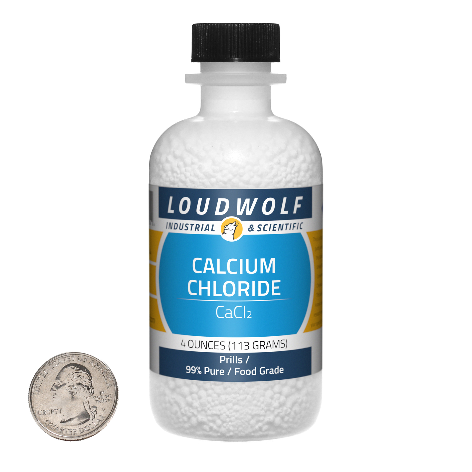 Calcium Chloride / 4 Ounce Bottle / 99% Pure Food Grade / Prills / USA