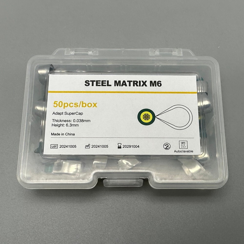 Dental Adapt SuperCap Steel Matrix M6 Matrices 50Pcs/Box Thickness 0.03/0.038mm