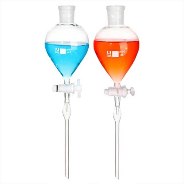 Secure Separation: 60ml-500ml Spherical Dropping Funnel – Chemistry Lab Tool