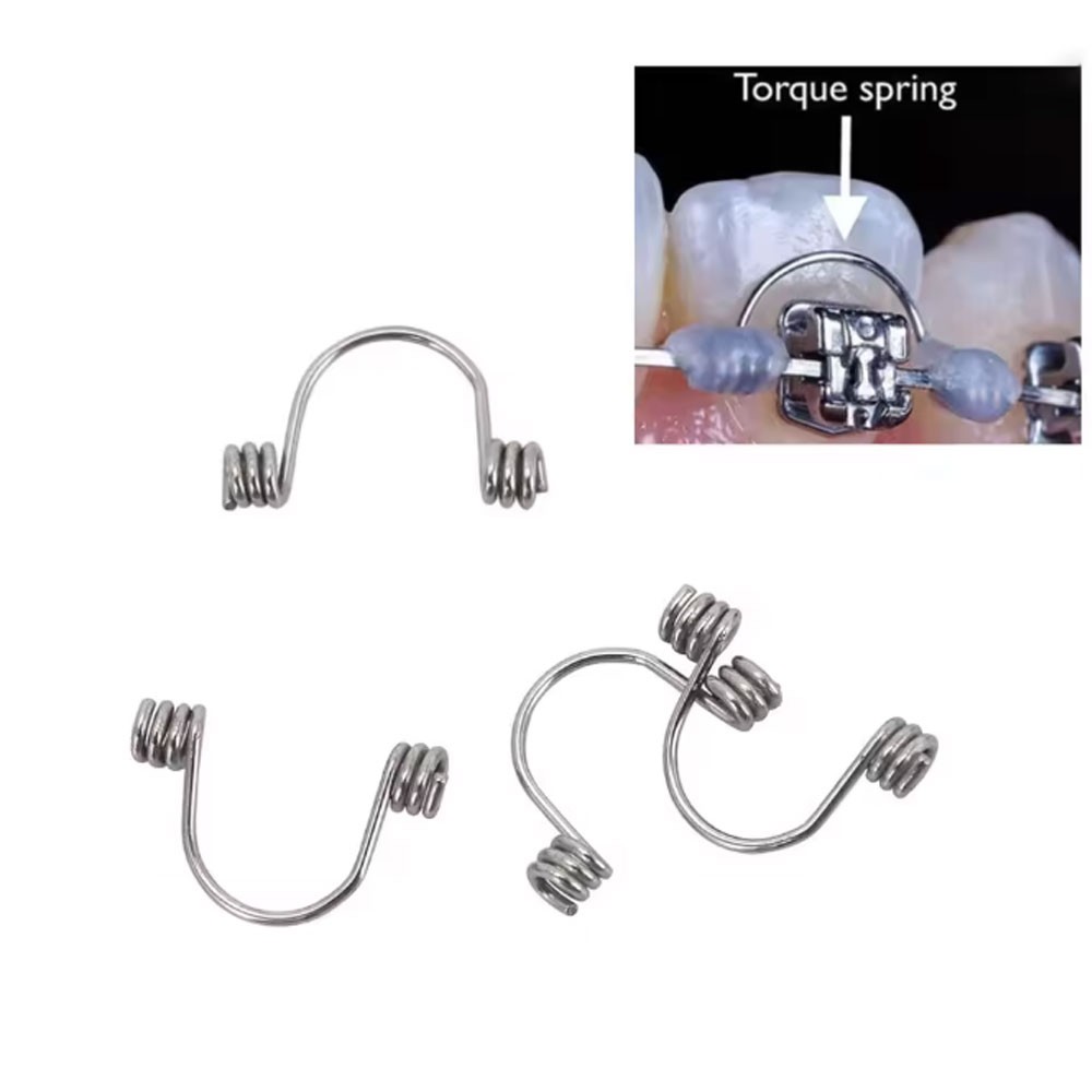 100pcs Dental Ortho Self-Lock Separating Springs Separate Steel Separator Spring