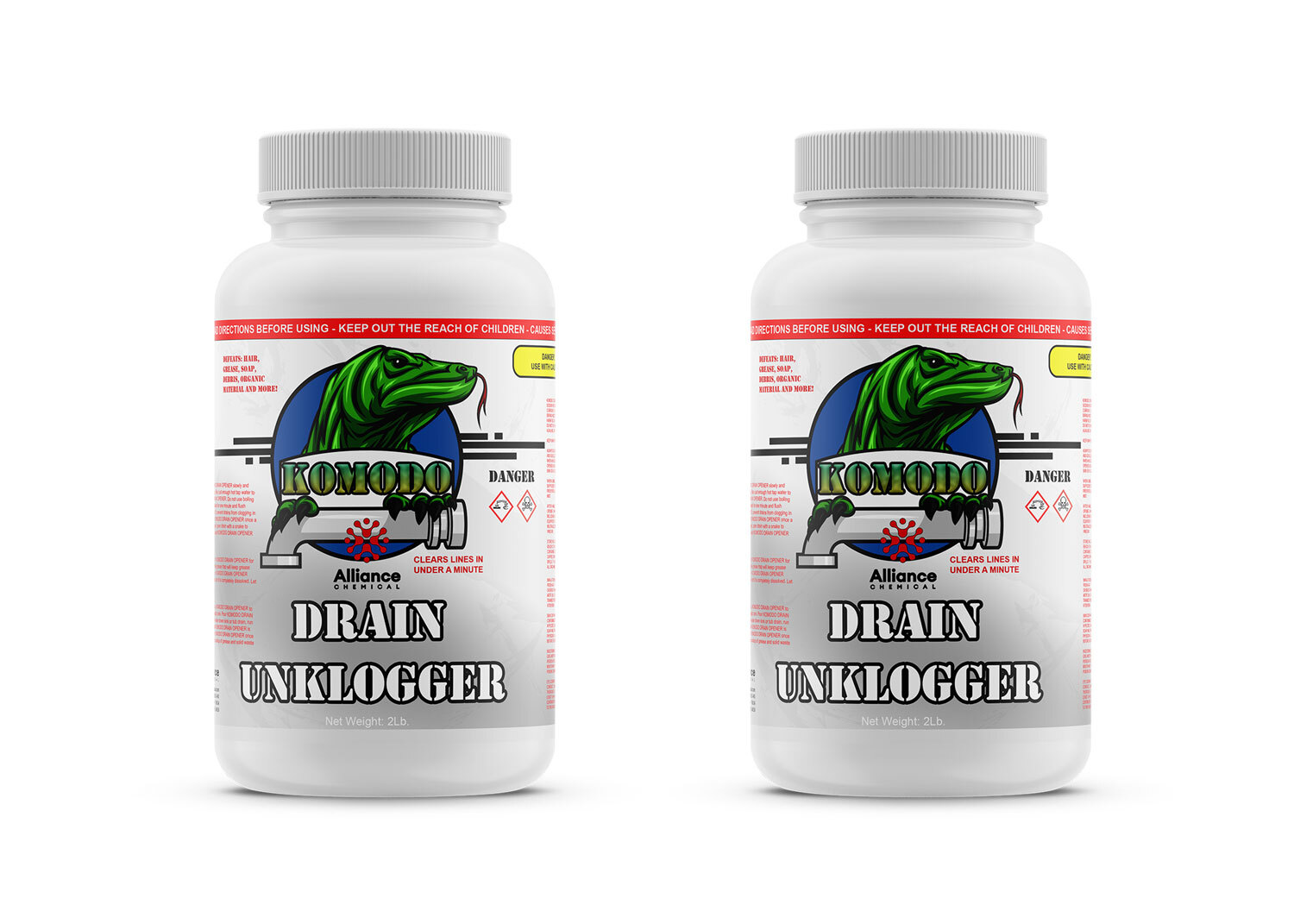 Komodo Drain Cleaner – 2 Pack (4 LB)
