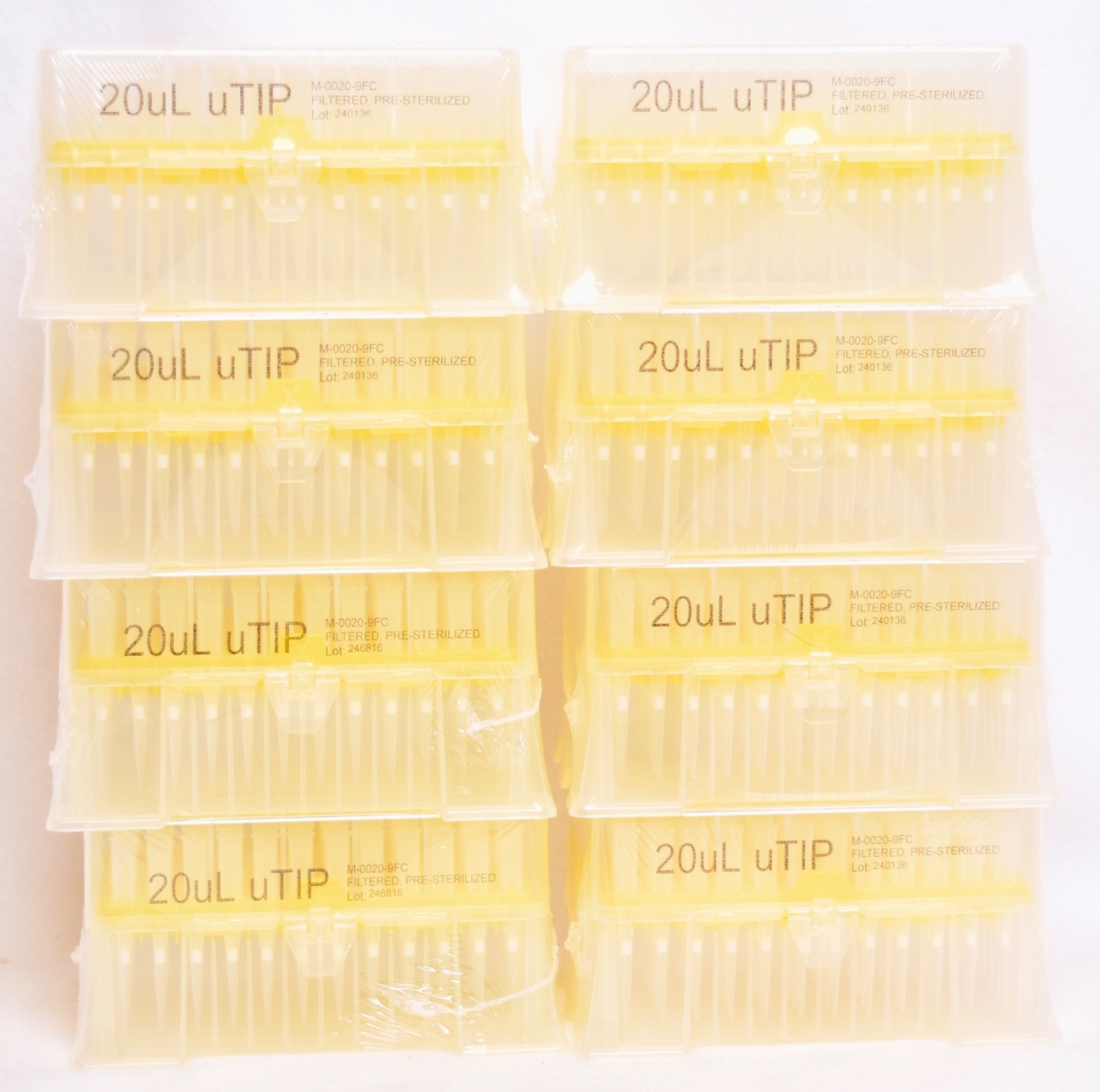 8 Count BioTix 20uL Universal Pipette Tips 8 Racks M-0020-9FC SEALED