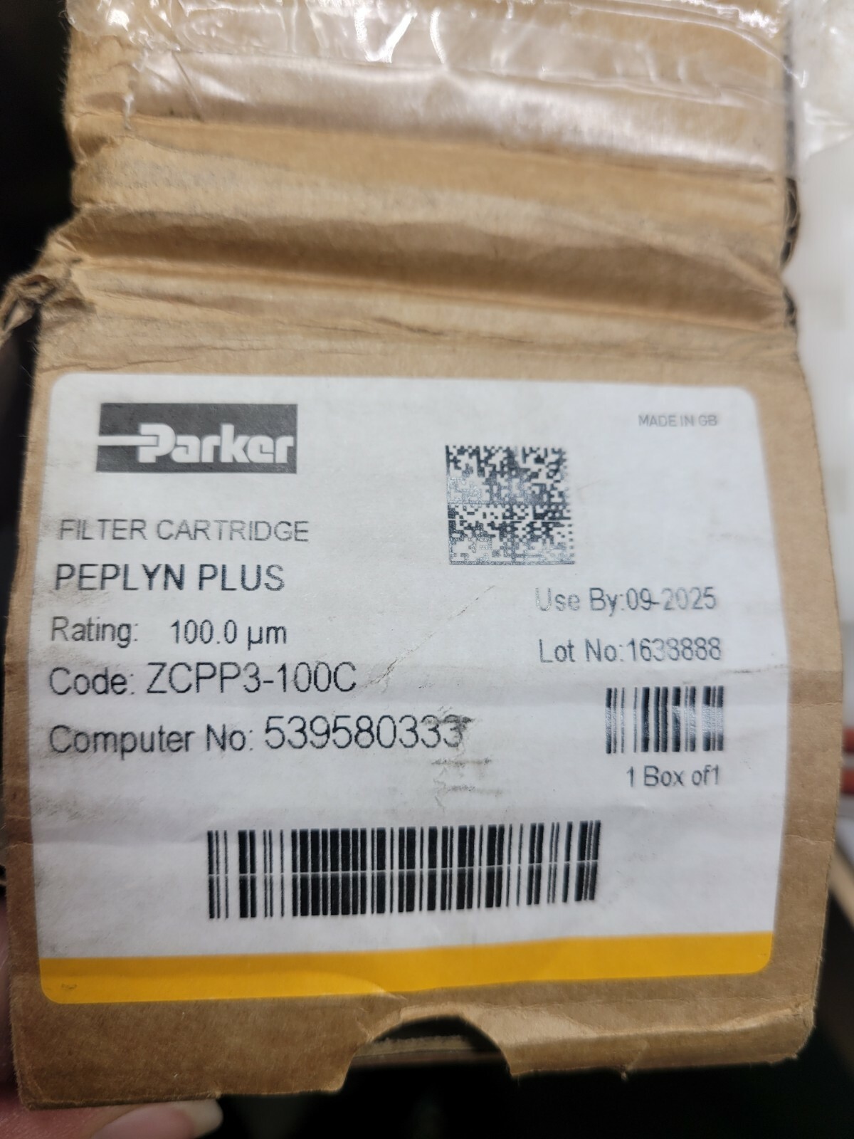 Parker Filter Cartridge Peplyn Plus 100.0 um ZCPP3-100C