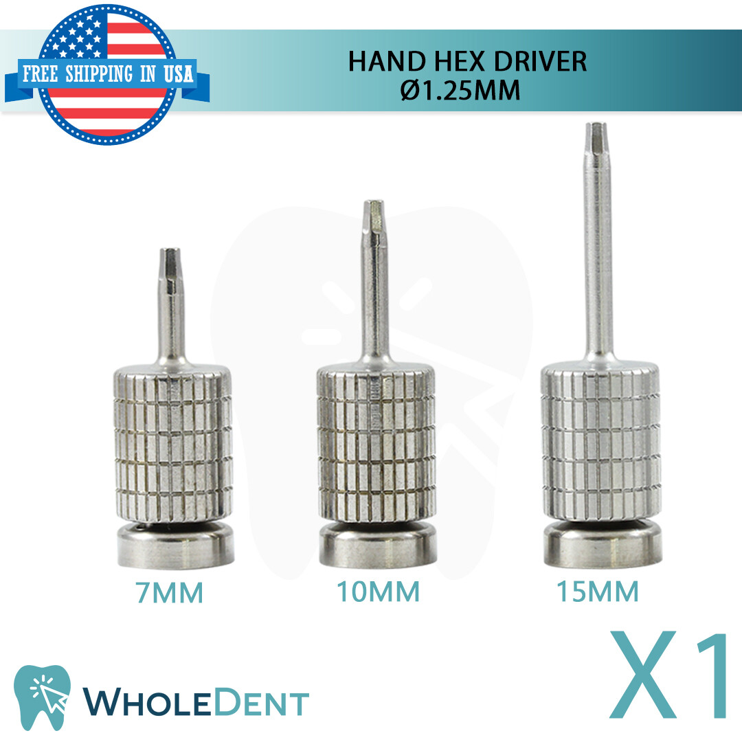 X1 Hand Hex Driver 1.25mm For Dentists Dental Drivers Int Hex Dental Instrument