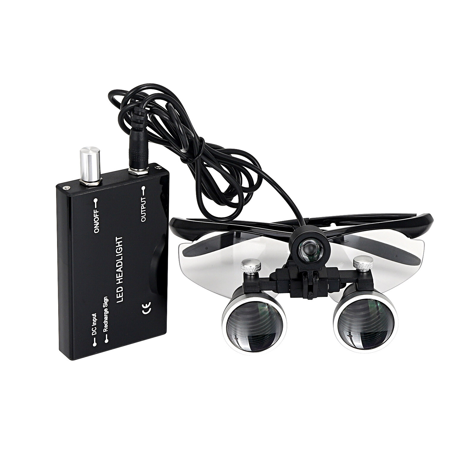 1 Set Dental Surgical Magnifier Binocular Loupes 3.5X-R with LED Head Light Lamp