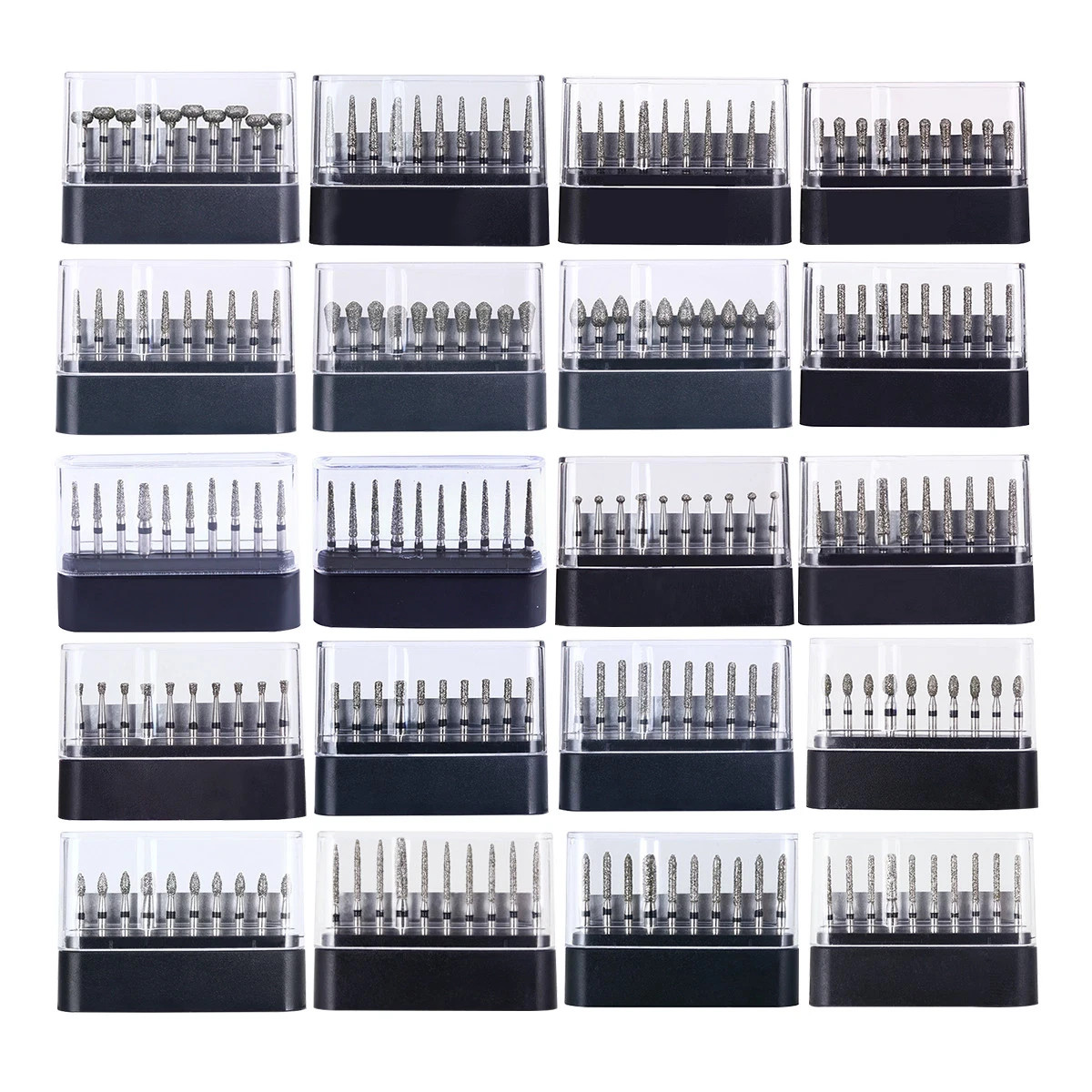 20 Models High Speed Handpiece Diamond Burs Super Coarse Type Drills 10 Pcs/Pack